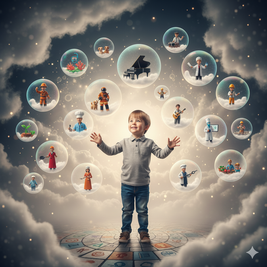 A child and infinite possibilities.